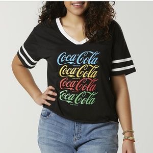 size XL (juniors 1X), bust is up to 46" inches, coca cola shirt, new condition